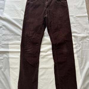 George & Martha Men’s Corduroy Pants Brown 5 Pocket Straight Leg Size 34x31
